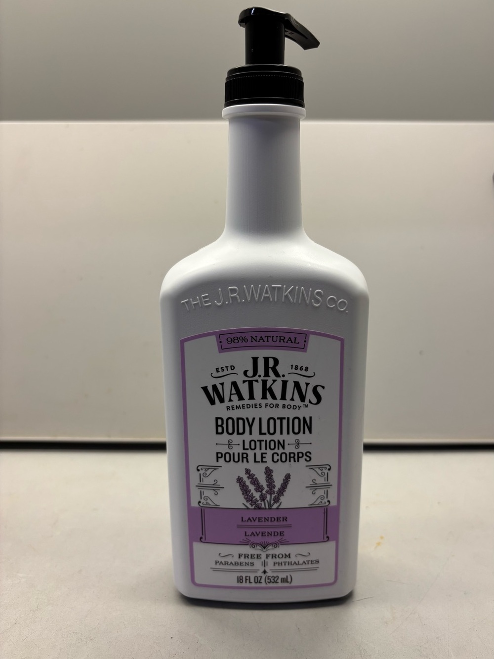J.R. Watkins Lavender Body Lotion - White Bottle 18 fl oz